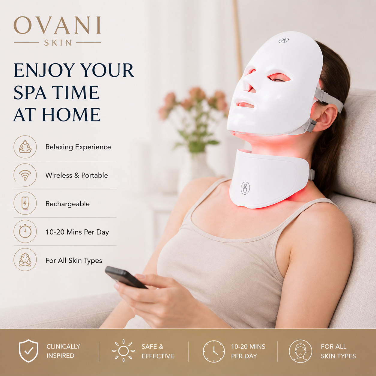 Ovani LED Light Therapy Mask